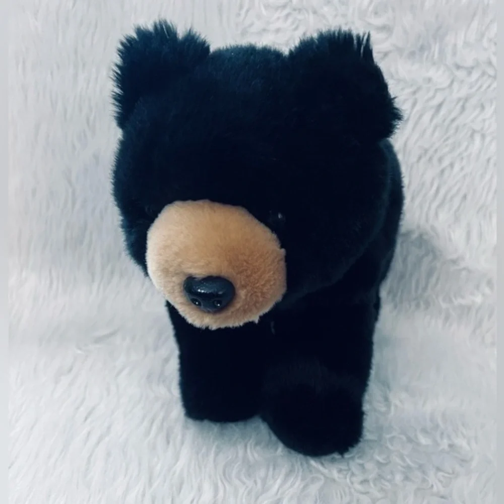 New Aurora Black Bear Plush Stuffed Animal Approx 13” Gift Present